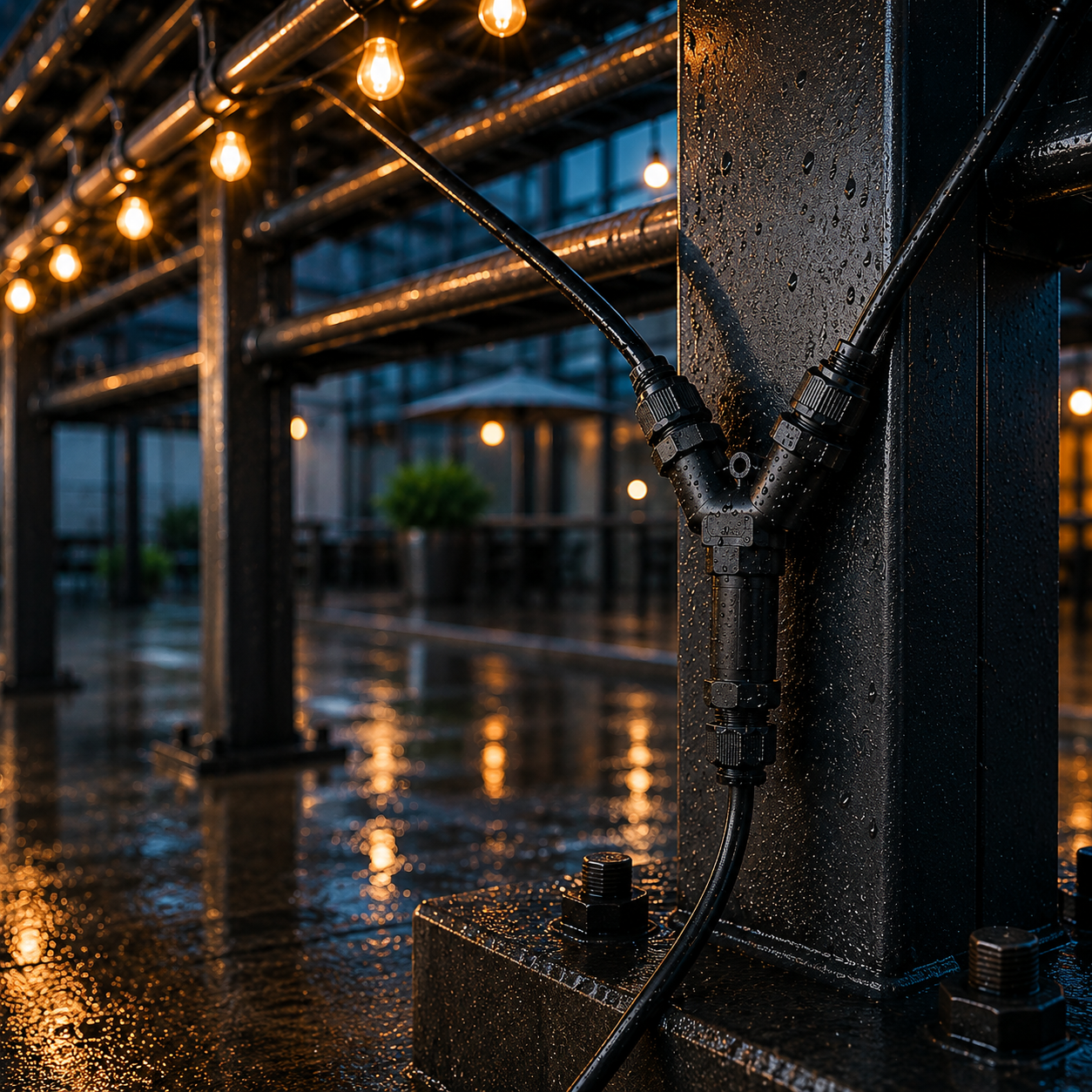 IP68 Y-Type 3-Way Outdoor Connectors for Extreme Environments